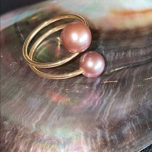 Ring with south sea pearls